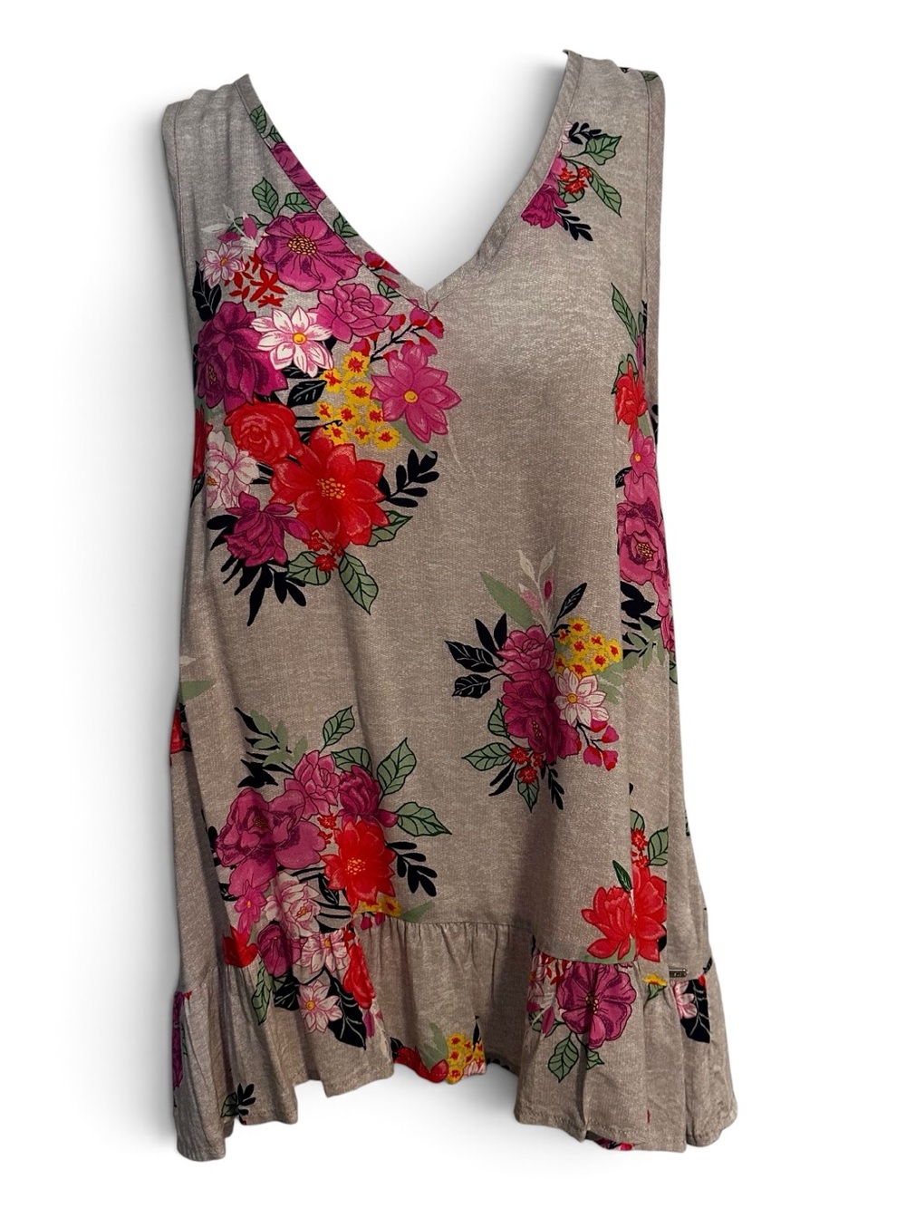 Kensie Floral Sleeveless Tank Top L Large NEW